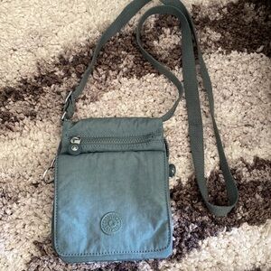 Kipling Eldorado Crossbody Bag Blue Green Excellent Condition